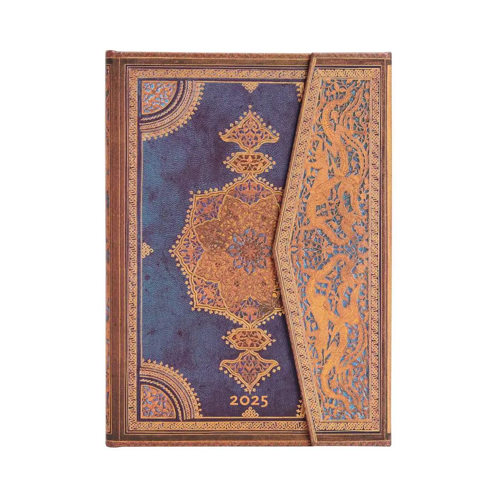 Calendars, Art & School, Paperblanks, 2025, 12 Month, Midi, Week-at-a-Time, Safavid Indigo, 826463